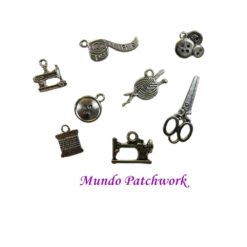 Tiradores metálicos para cierres, mix figuras x 8 unidades