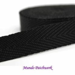 Rollo cinta espiga 20 mm x 50 mt color negro