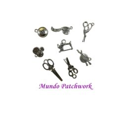 Tiradores metálicos para cierres, mix figuras x 8 unidades