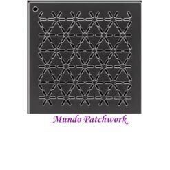 Plantilla acrílica para Sashiko, mide 12 x 12cm