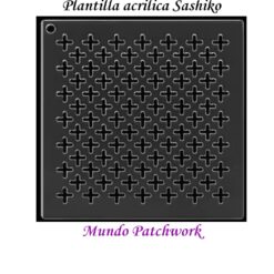 Plantilla acrílica para Sashiko, mide 12 x 12cm