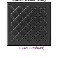 Plantilla acrílica para Sashiko, mide 12 x 12cm