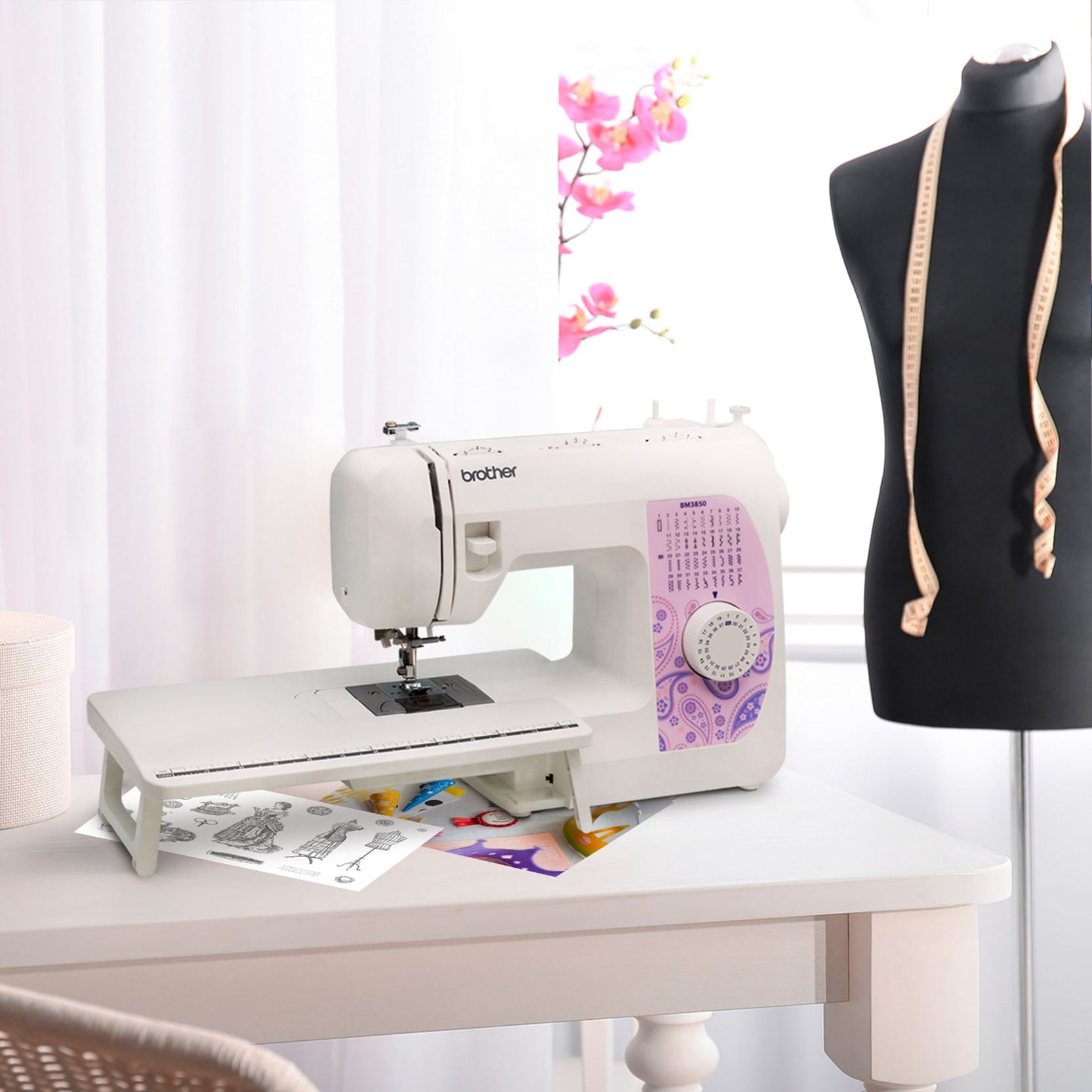 Máquina de coser Brother - BM3850 mecánica de 37 puntadas con mesa extensible - Imagen 5