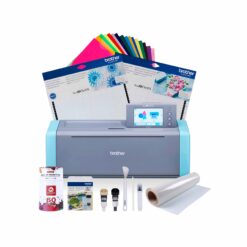 Kit ScanNCut SDX125 Brother + Tapete adherencia ligero + Soporte y cuchillo para materiales ligeros + set lapices Dual Brush x 60 unid + Soporte Universal