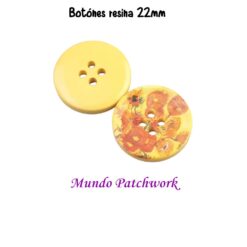 Botones de resina x 2 unidades, pintura al oleo, pintores famosos, mide 22mm