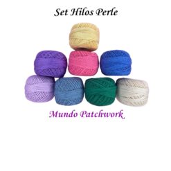 Set hilos perle algodón x 95 yardas c/u (86 mt) caja x 8 hilos