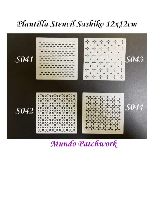 Stencil para Sashiko mide 12×12 cm, se venden por unidad