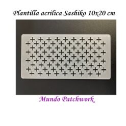 Plantilla acrílica para Sashiko, mide 10 x 20cm
