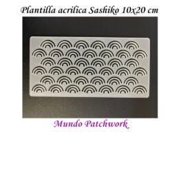 Plantilla acrílica para Sashiko, mide 10 x 20cm