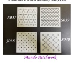Stencil para Sashiko mide 12x12 cm, se venden por unidad