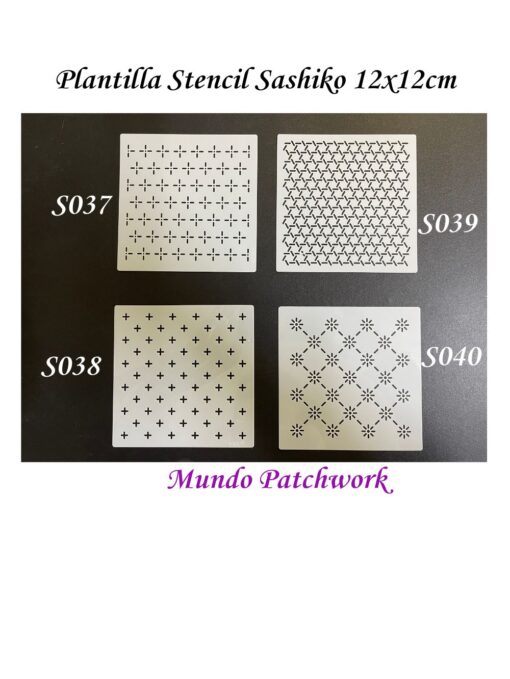 Stencil para Sashiko mide 12x12 cm, se venden por unidad
