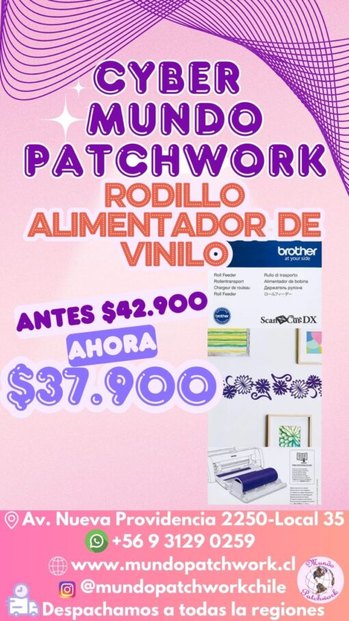 Rodillo alimentador Vinilo para Scan N Cut Brother 125 y 225 + 1 cuchillo alimentador vinilo