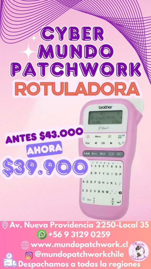 Rotuladora Brother PTH110PK color rosada