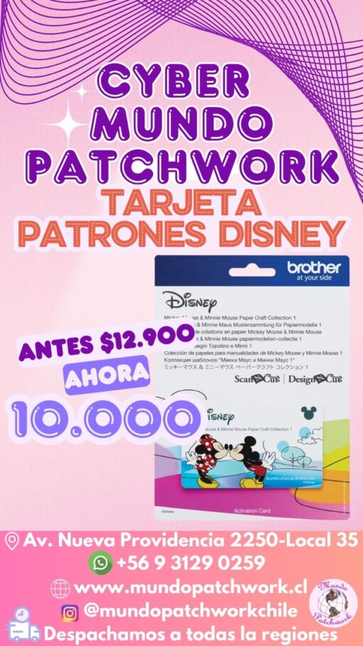Tarjeta activación Colección patrones Disney Mickey para Scan Brother