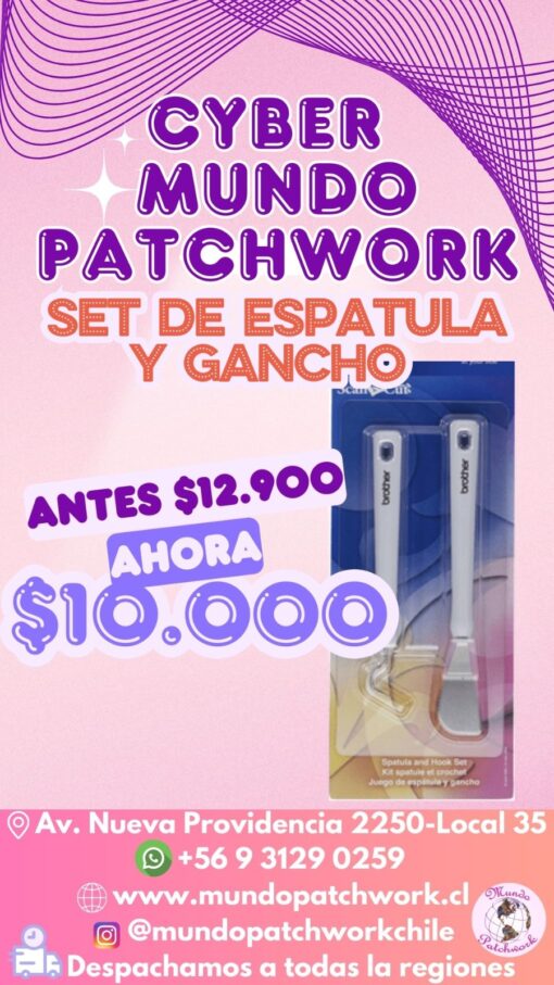 Juego de Espatula y Gancho CASPHK1 Brother