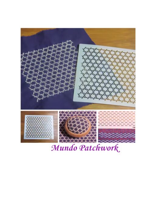 Stencil para Sashiko mide 12x12 cm, se venden por unidad - Imagen 2