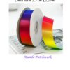 Cinta de satin arcoiris, mide 2,5 cm ancho x 2,25 mt largo