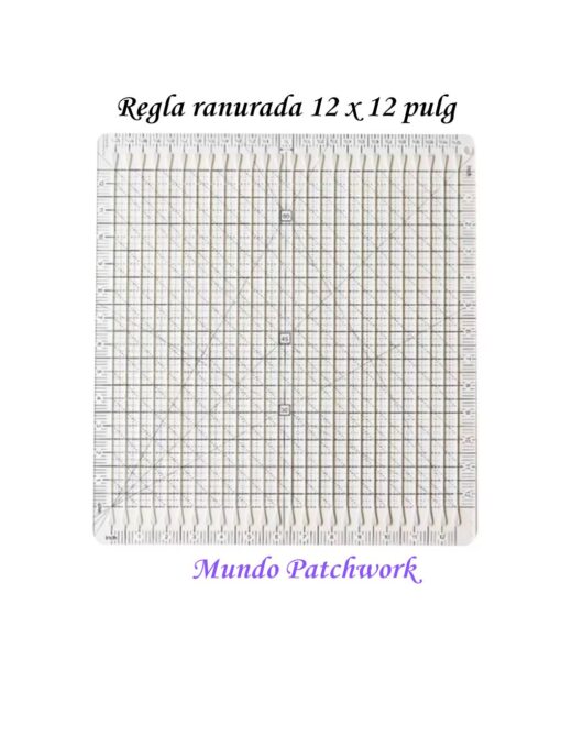 Regla ranurada 12 x 12 pulgadas, para figuras geométricas