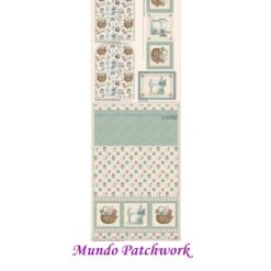 (3)Panel Tricoline 100% algodón, mide 49 x1,50mt, diseño 1 Cubre máquina coser