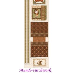 (8)Panel Tricoline 100% algodón, mide 49 x1,50mt, diseño 1 Bolso Otoño