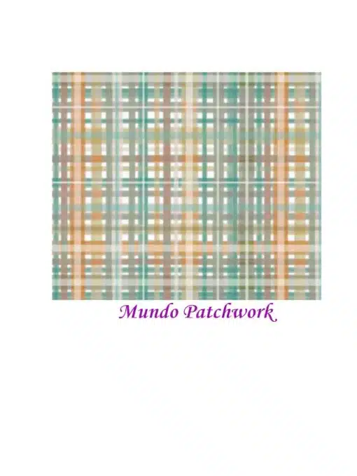 Tela Tricoline  100% algodón brasilero, diseño Cuadrille, mide 1.50 mt. ancho x 50cm