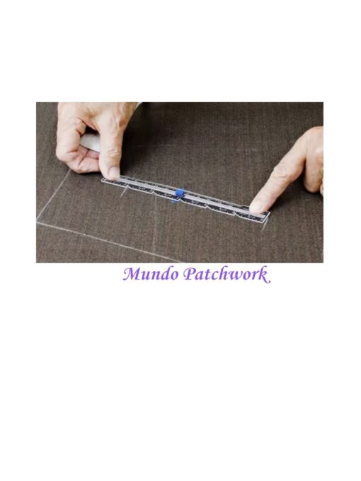 Regla metálica para costura en cm y pulgada, mide 6 pulgadas largo (15cm) - Imagen 2