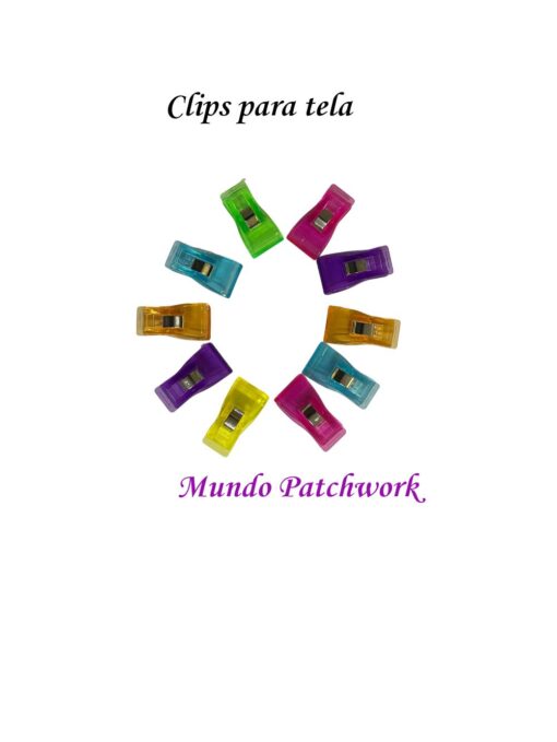 Clips tamaño mediano para tela x 8 unidades, surtido colores mide 33 mm×15mm