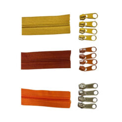 Cierre por metro, mide 3cm ancho x 1 mt, dientes plásticos, viene con 4 carros