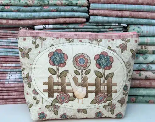 (12)Panel Tricoline 100% algodón, mide 49 x1,50mt, diseño 1 Bolsa y 1 estuche Villa - Imagen 3
