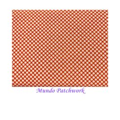 100% algodón, diseño fondo naranja puntos blancos