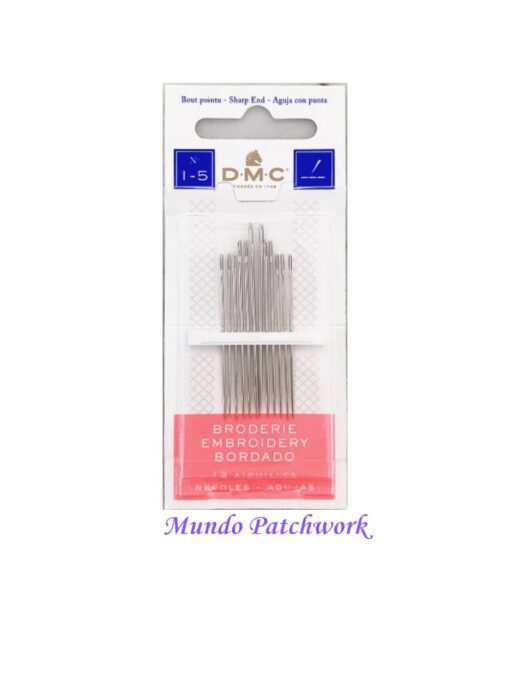 Agujas para Bordar DMC  1/5 x 12 unidades