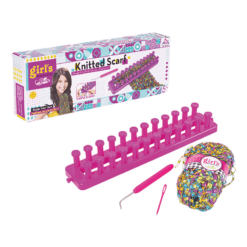 Set de tejidos, bastidor con sus accesorios para bufanda