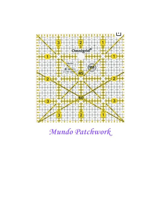 Regla Omnigrid 4x4 pulg (10.16 x 10.16cm)