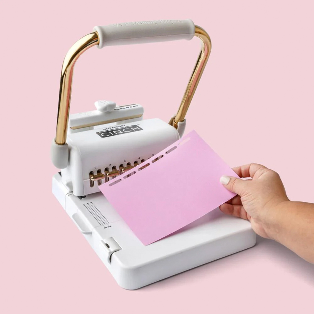 UCH01 Encuadernadora Universal Cinch, color blanca - Imagen 2