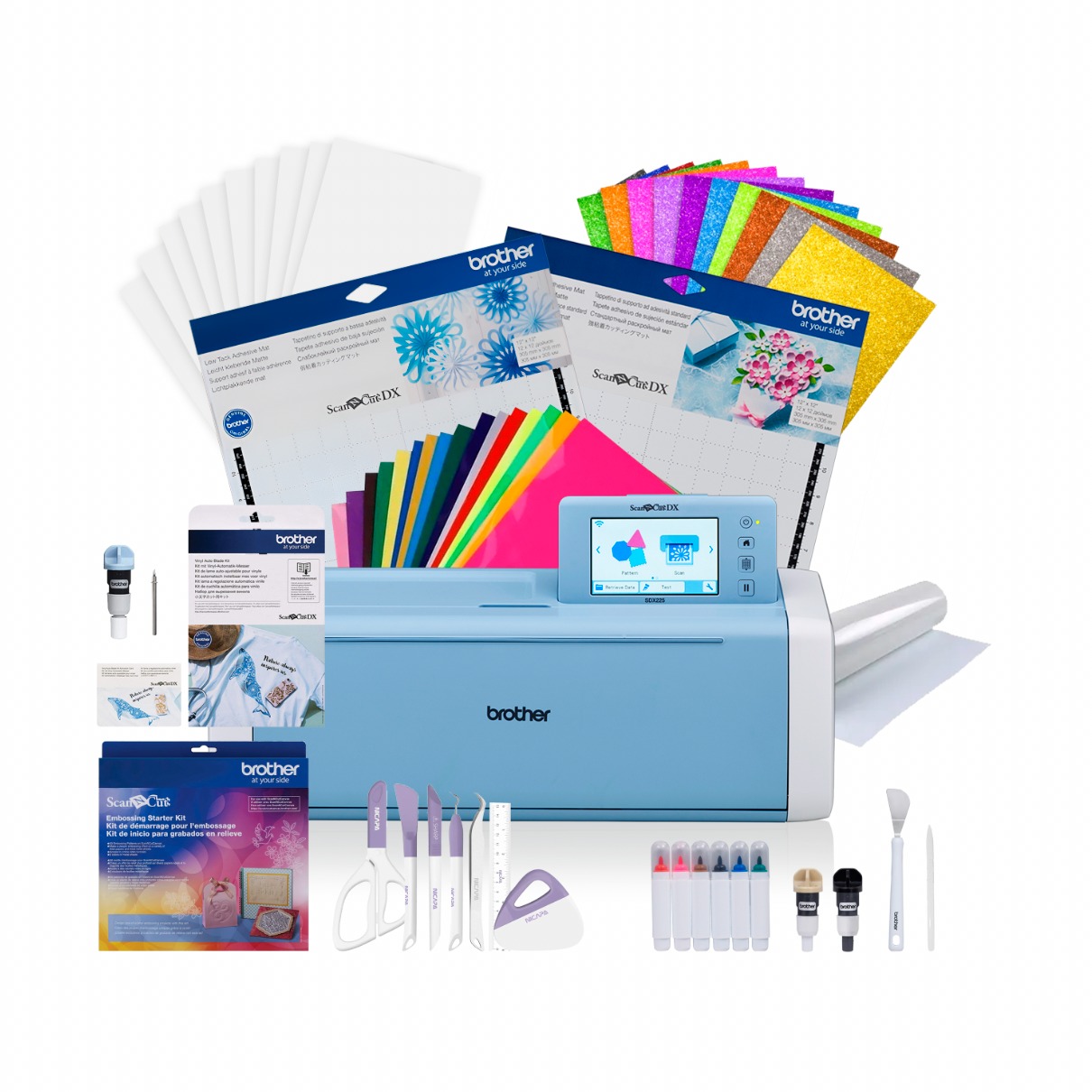Plotter de corte Brother SDX 225 + Kit Inicio repujado en relieve + Kit cuchillo Vinilo + Nicapa +Vinilos de Regalo