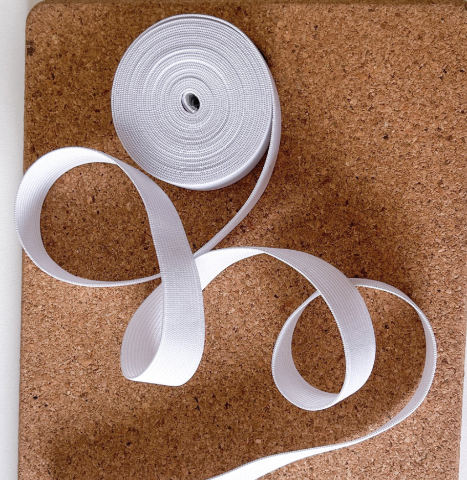 ELASTICO CROCHET TORTA 5 MT COLOR BLANCO 2CM