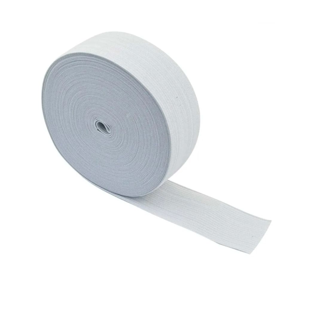 ELASTICO CROCHET TORTA 5 MT COLOR BLANCO 2,5CM